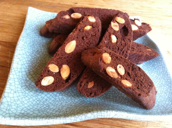 chocolate and almond&nbsp;biscotti