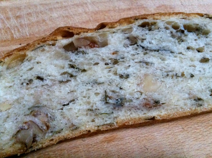 basil walnut and pecorino&nbsp;bread