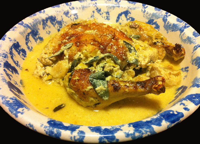 chicken cooked in&nbsp;milk