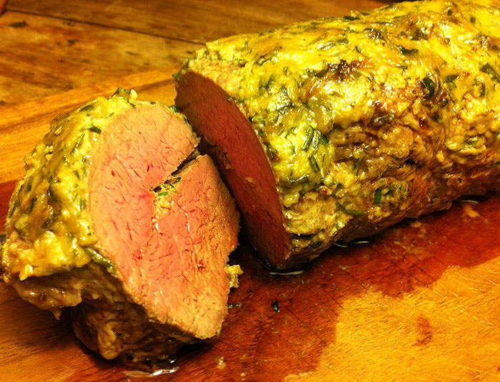 roasted herb crusted lamb&nbsp;straps