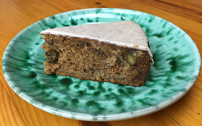 date and tamarind cake with lemon cardamom&nbsp;icing