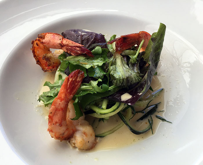 prawns-and-zucchini-salad-with-vanilla-butter-sauce