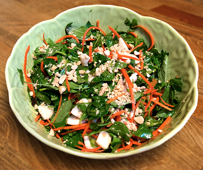 squid and water spinach&nbsp;salad