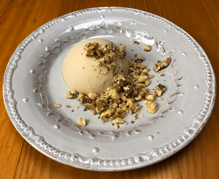 maple ice cream with salted buttered&nbsp;walnuts