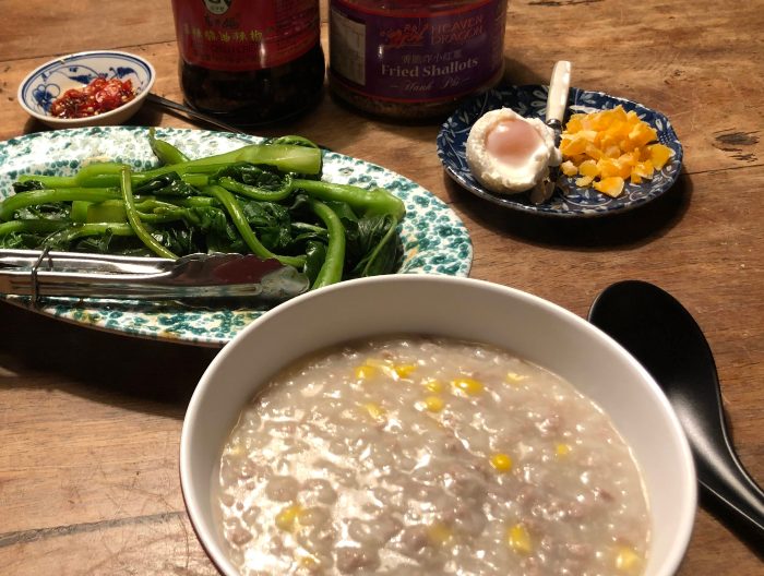 congee with pork and&nbsp;corn