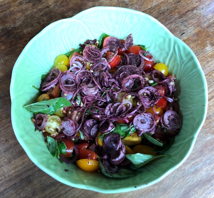 tomato salad + cauliflower&nbsp;salad