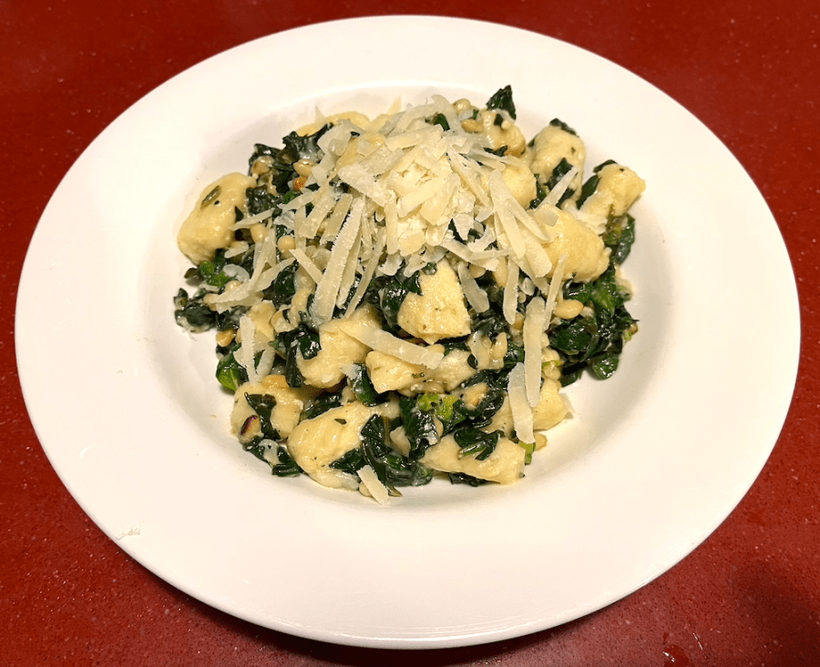 ricotta gnocchi with spinach, pine nuts and&nbsp;lemon
