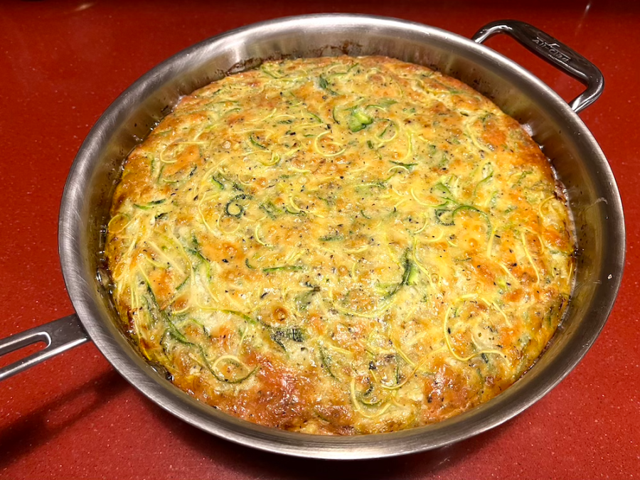 white zucchini omelette