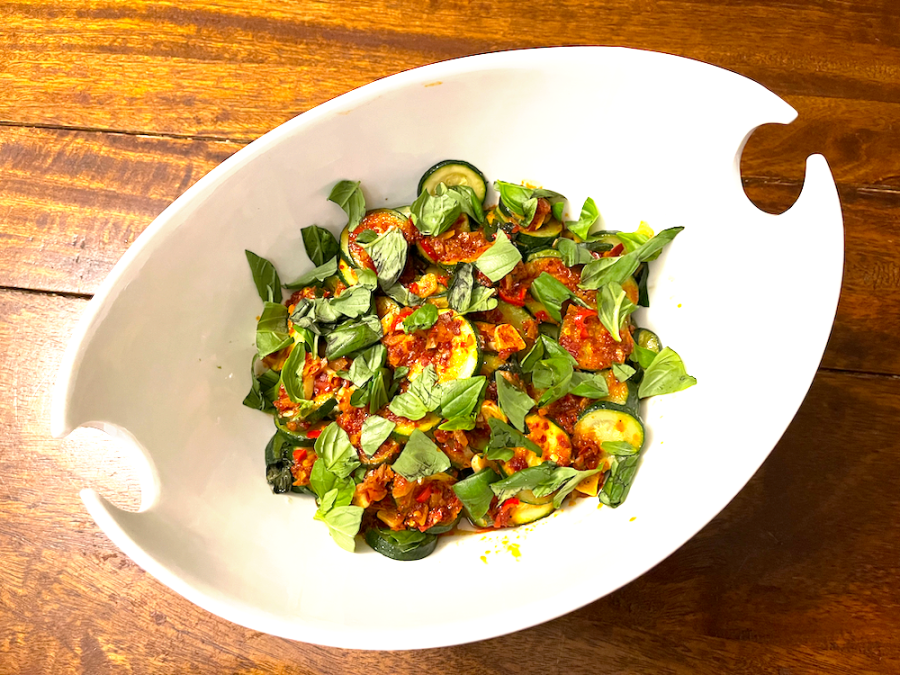 zucchini with harissa and&nbsp;lemon