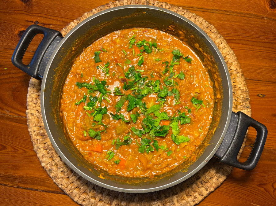 red lentil and vegetable&nbsp;curry