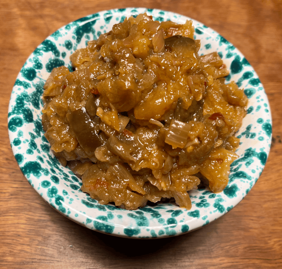 eggplant and apple&nbsp;chutney